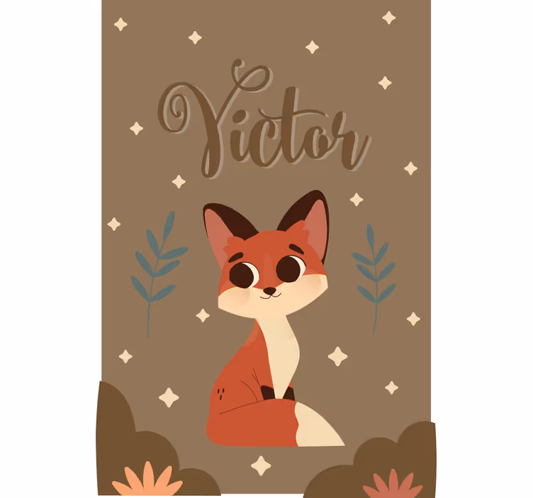 Estor enrollable infantil diseño de zorro personalizado - TenVinilo
