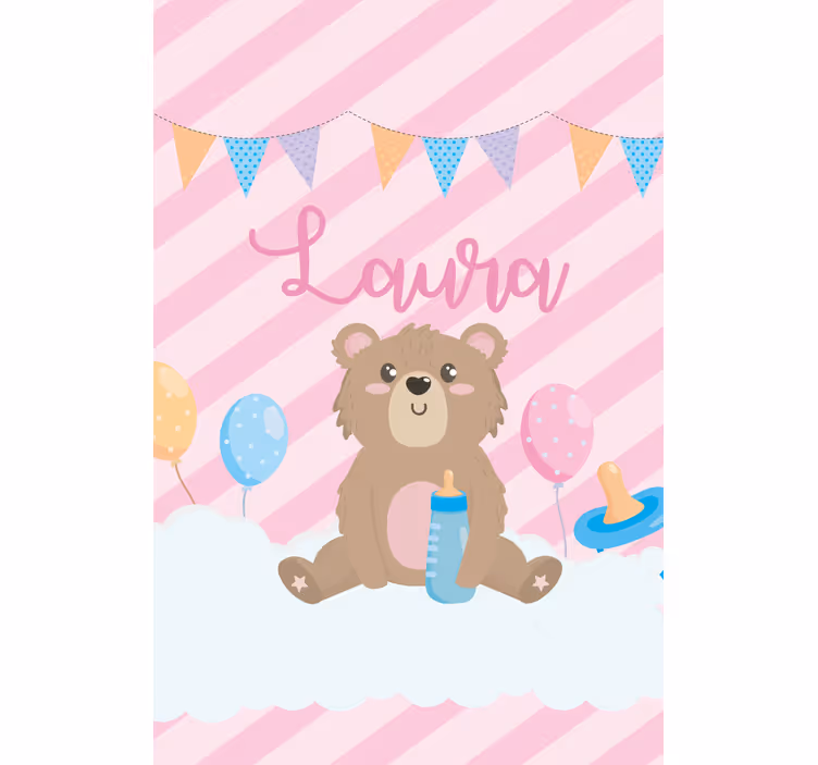 Estor enrollable personalizable fiesta del osito - TenVinilo