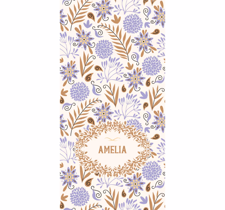 Estor estampado floral diseño floral personalizado - TenVinilo