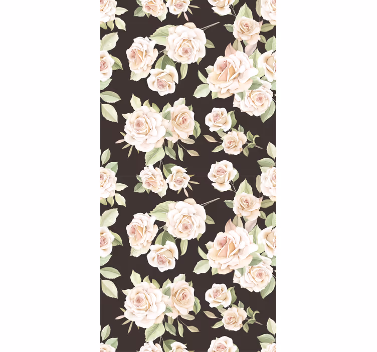 Estor estampado floral elegante tema de rosas - TenVinilo