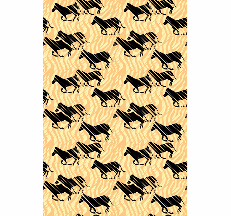 Estor enrollable animales patrón de caballo estilizado - TenVinilo
