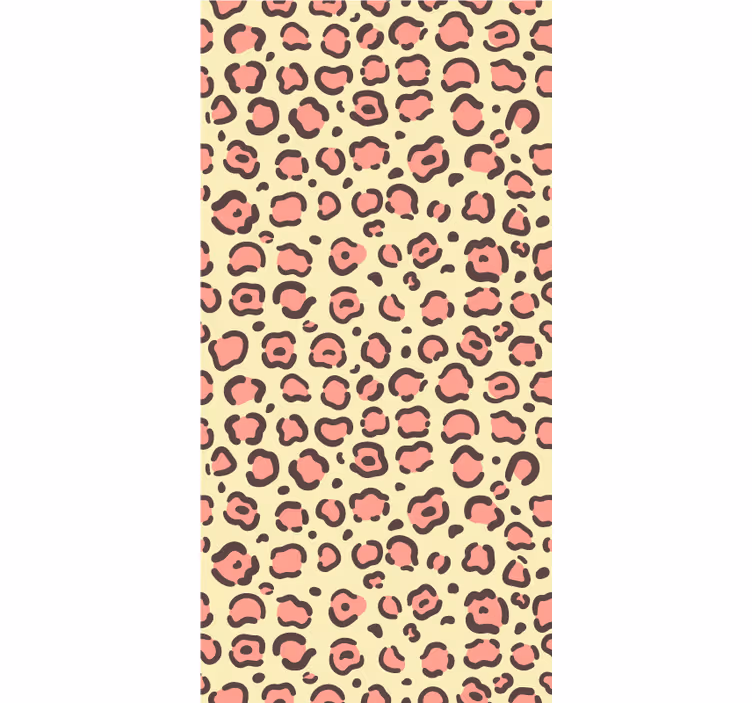 Estor enrollable animales leopardo rosa y amarillo - TenVinilo