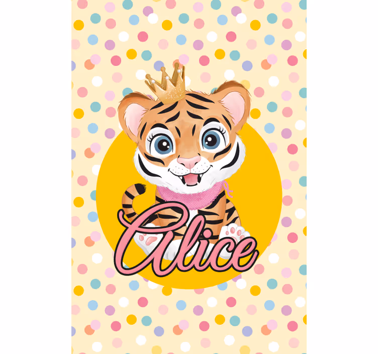 Estor enrollable infantil tigre bebé personalizado - TenVinilo