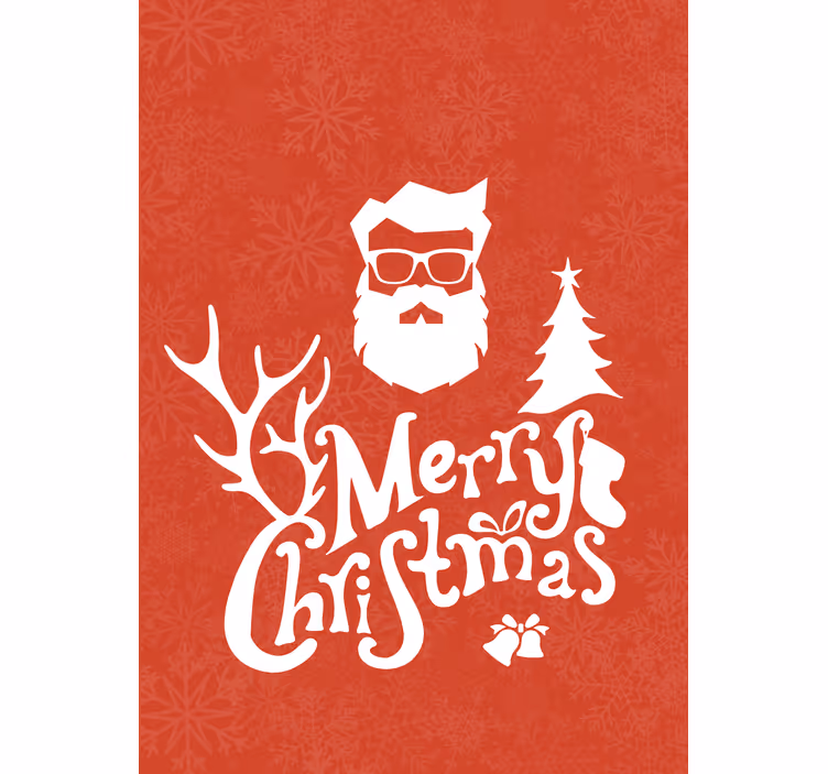 Estor enrollable frase saludo de papá noel - TenVinilo