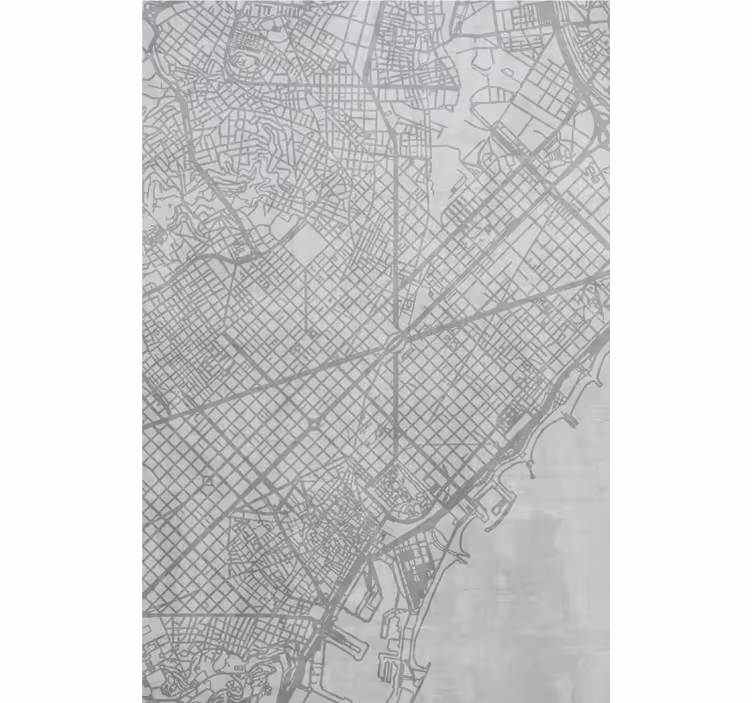Estor enrollable mapamundi patrón de mapa de la ciudad - TenVinilo