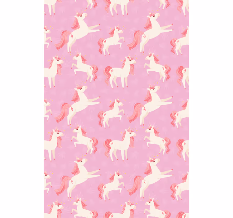Estor enrollable infantil fantasía de unicornio rosa - TenVinilo