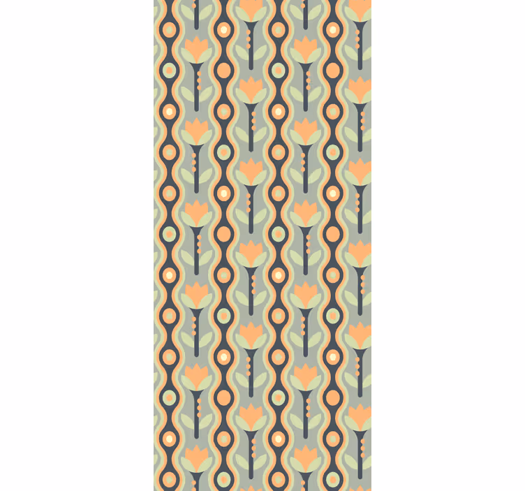 Estor estampado floral rollo de pétalos abstracto - TenVinilo
