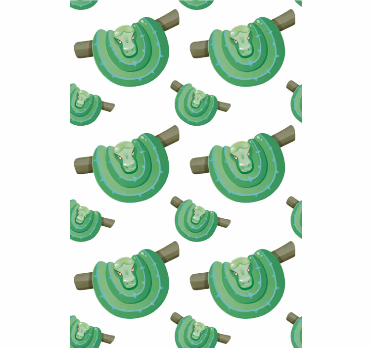 Estor enrollable animales diseño de serpiente verde - TenVinilo