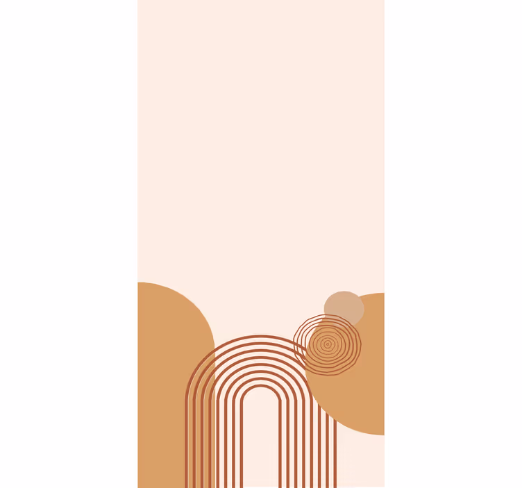 Estor moderno diseño de línea curva en color beige - TenVinilo