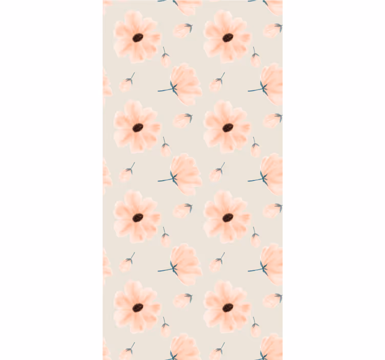 Estores enrollable flores patrón floral pastel - TenVinilo