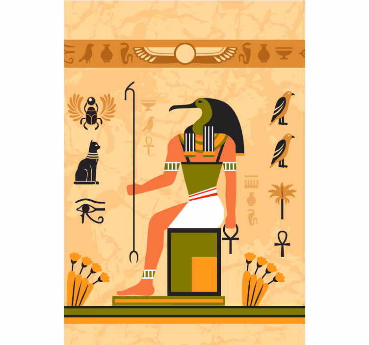 Estor enrollable original deidad del antiguo egipto - TenVinilo