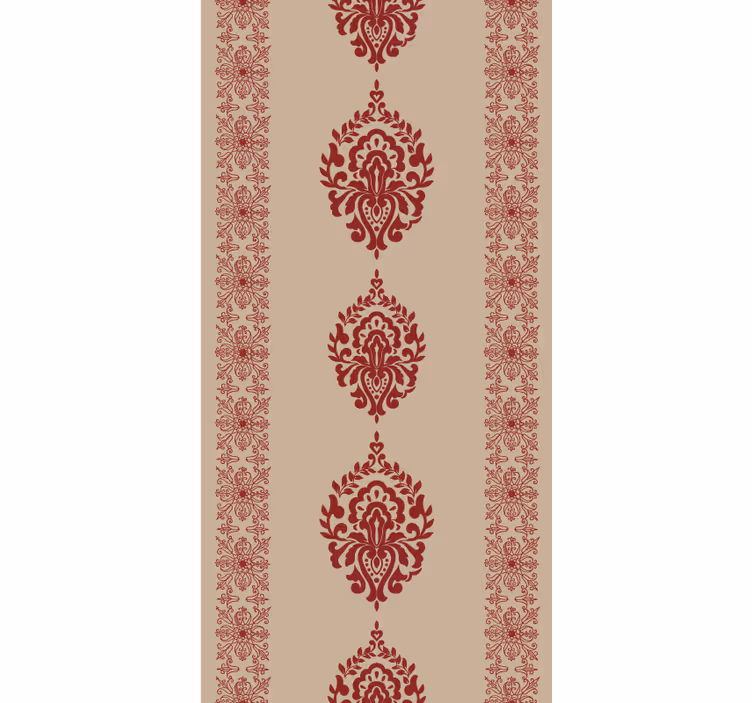 Estor enrollable elegante motivos florales rojos - TenVinilo