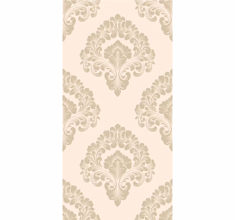 Estor enrollable elegante patrón de damasco beige - TenVinilo