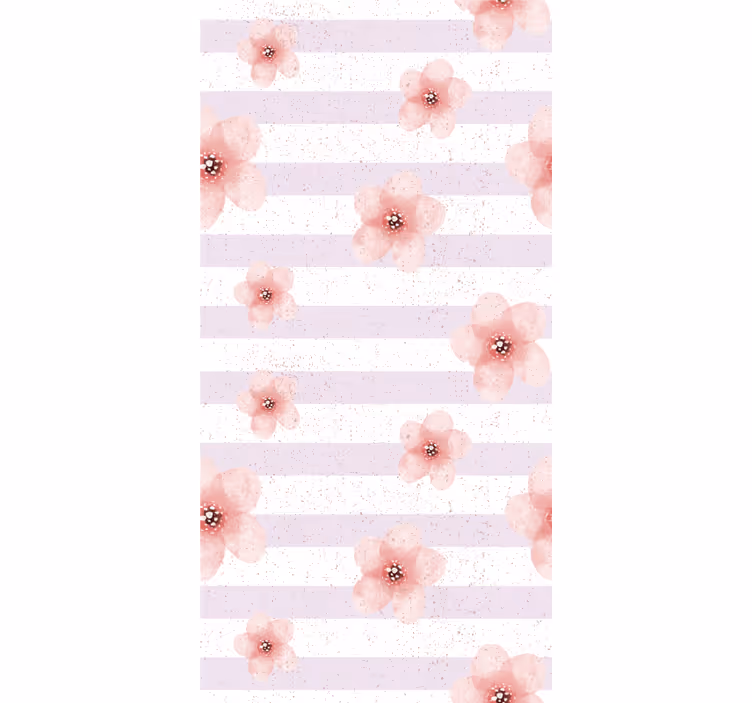 Estores enrollable flores rayas florales rosas - TenVinilo