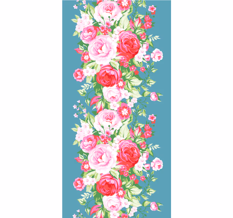 Estor estampado floral rosas y flores - TenVinilo