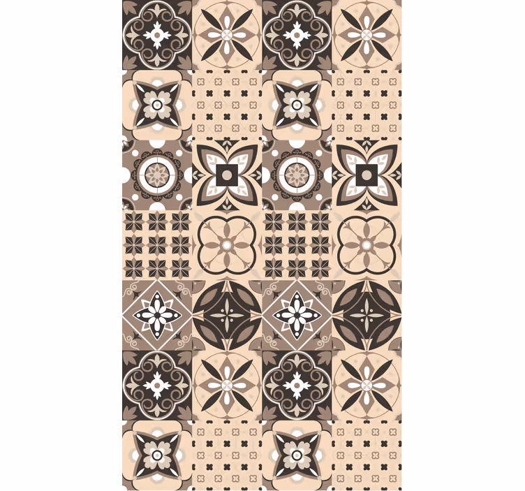 Estor enrollable textura patrones de azulejos ornamentados - TenVinilo