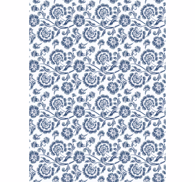 Estor estampado floral elegante tema gris - TenVinilo