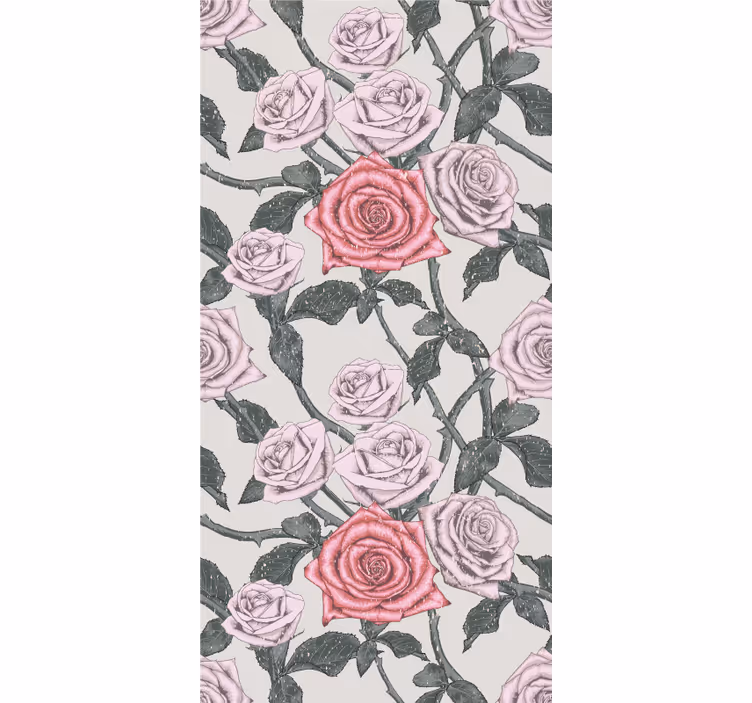 Estor enrollable flores elegante arreglo de rosas - TenVinilo