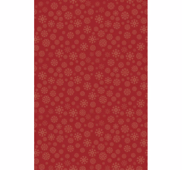 Estor enrollable rojo patrón de copo de nieve - TenVinilo