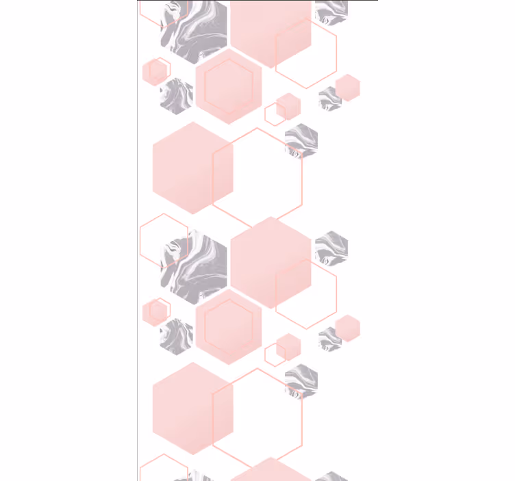 Estor enrollable moderno motivo hexagonal rosa - TenVinilo
