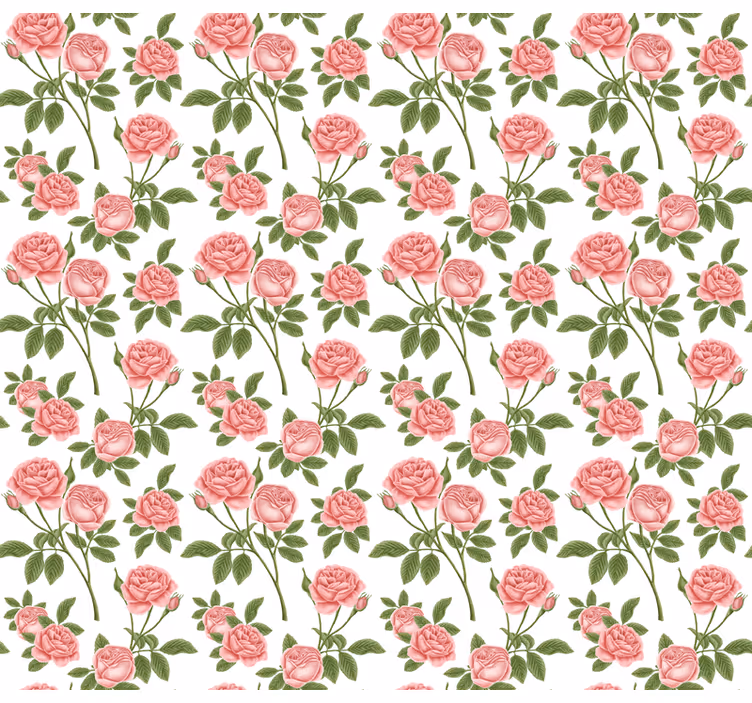 Estores enrollable flores hermoso patrón de rosas - TenVinilo