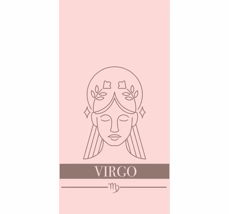 Estor enrollable diseño de tarjeta rosa de virgo - TenVinilo