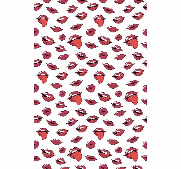 Estor enrollable divertido patrones de labios atrevidos - TenVinilo