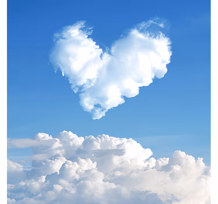 Estor enrollable románticos nube en forma de corazón - TenVinilo