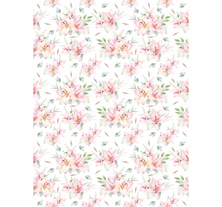 Estores enrollable flores patrones florales exuberantes - TenVinilo