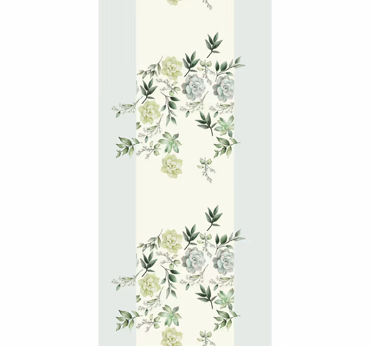 Estor enrollable elegante patrón de vegetación floral - TenVinilo
