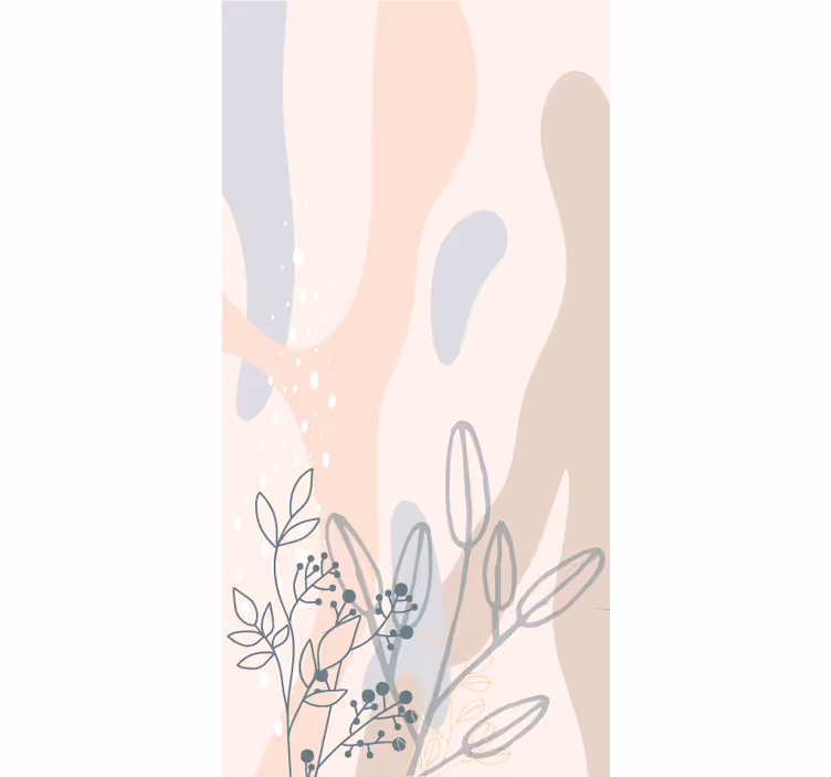 Estores enrollable flores elegante silueta floral - TenVinilo