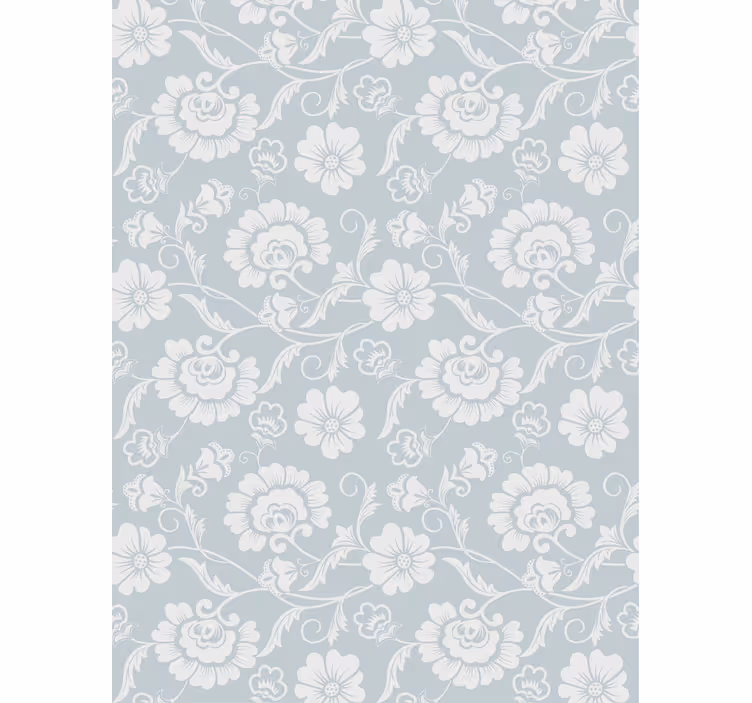 Estor estampado floral sofisticación del motivo gris - TenVinilo