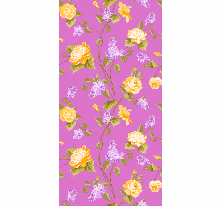 Estores enrollable flores paneles florales en flor - TenVinilo