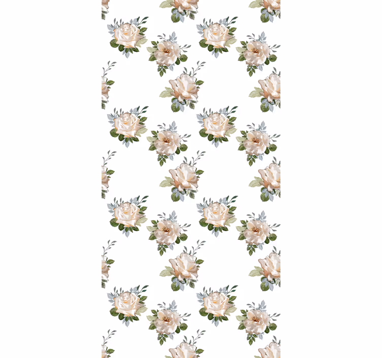 Estor estampado floral diseño de estilo cosmopolita - TenVinilo