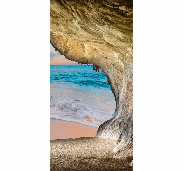 Estor enrollable vista de la playa de la cueva - TenVinilo