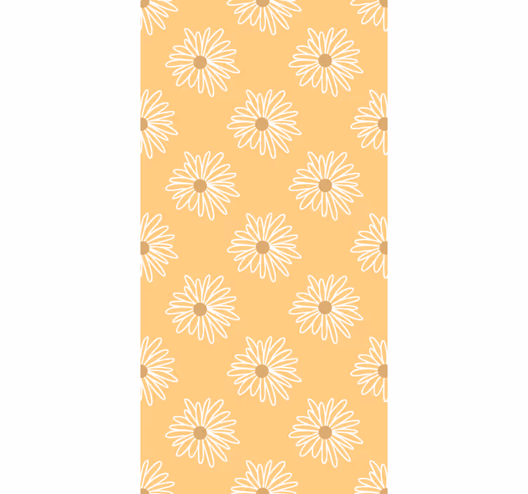 Estor estampado floral diseño de margarita amarilla - TenVinilo