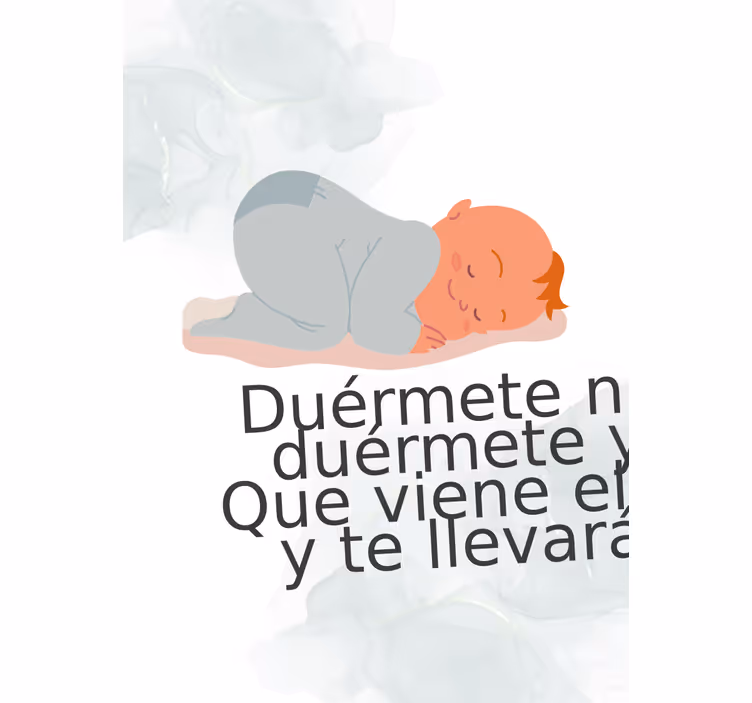 Estor habitación Nana Duérmete, niño - TenVinilo