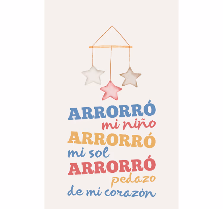 Estor enrollable cocina moderna con frase Nana Arrorró mi niño - TenVinilo