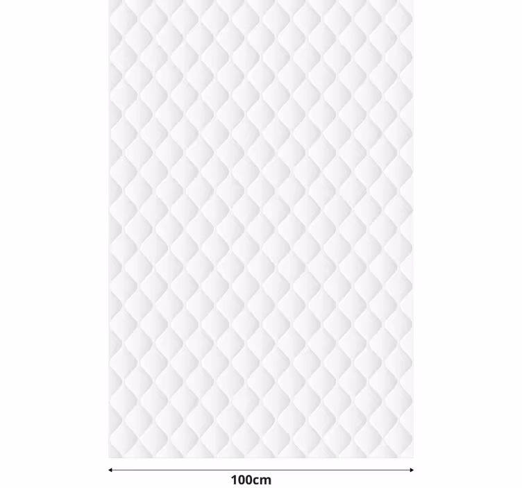 Estor enrollable cocina moderna blanco textura acolchada - TenVinilo