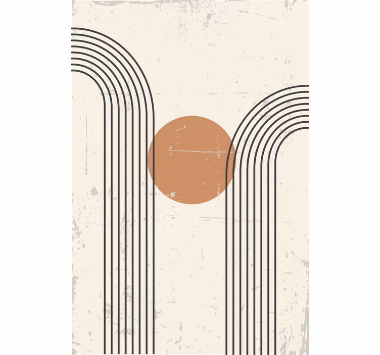 Estor enrollable moderno arco abstracto beige - TenVinilo