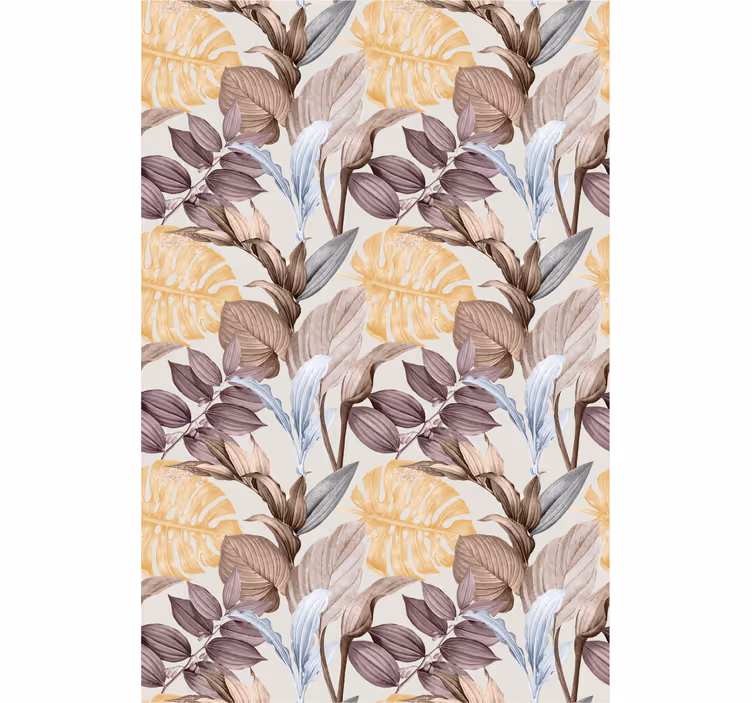 Estor estampado floral beige y marrón - TenVinilo