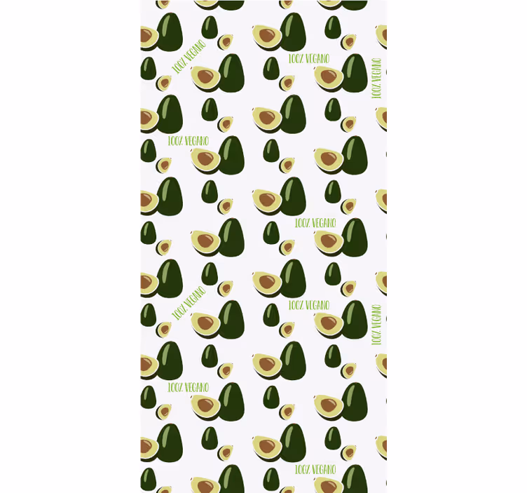 Estor enrollable cocina original patrón aguacates veganos - TenVinilo