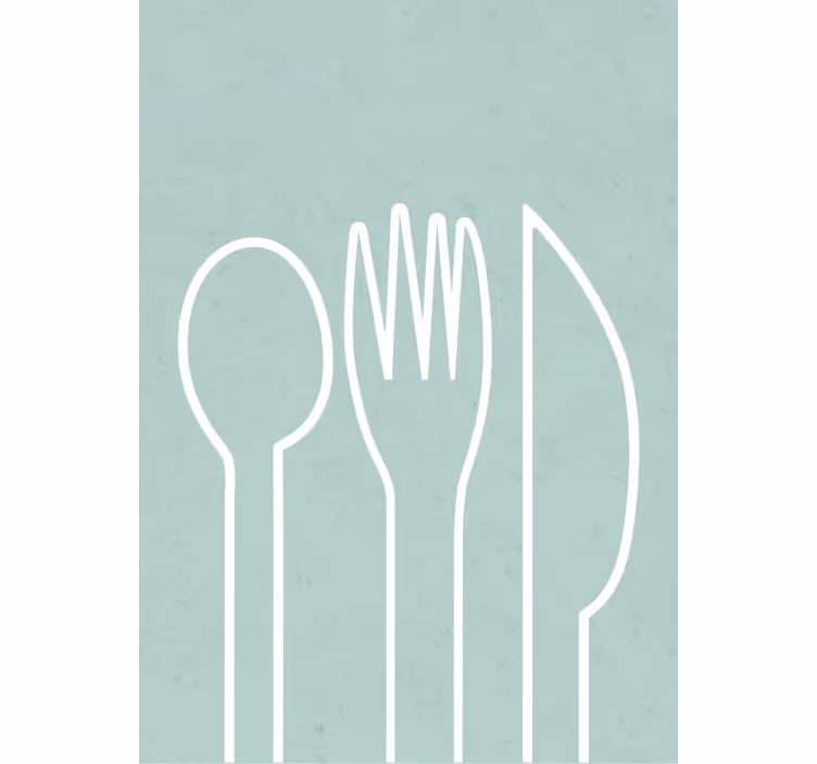 Estor enrollable cocina diseño de cubiertos - TenVinilo