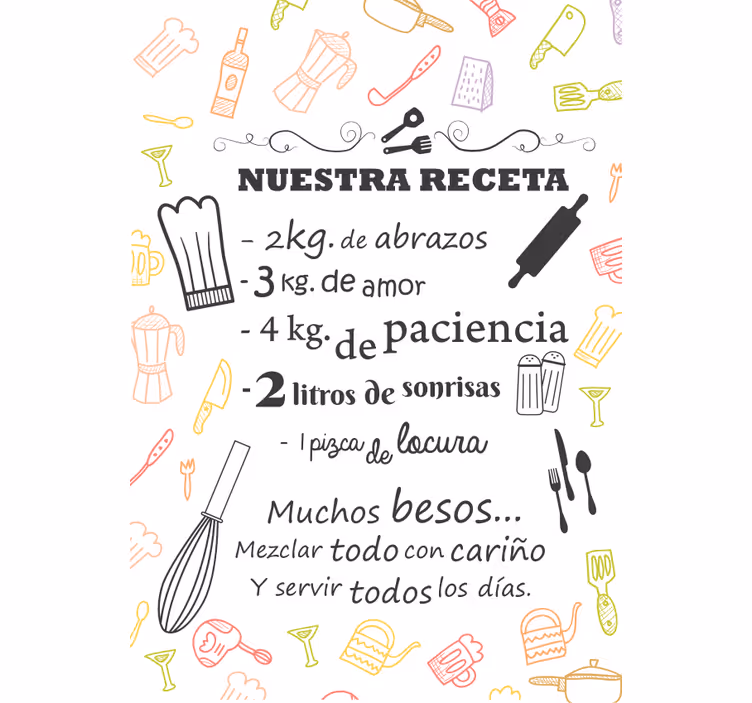 Estor enrollable cocina nuestra receta - TenVinilo