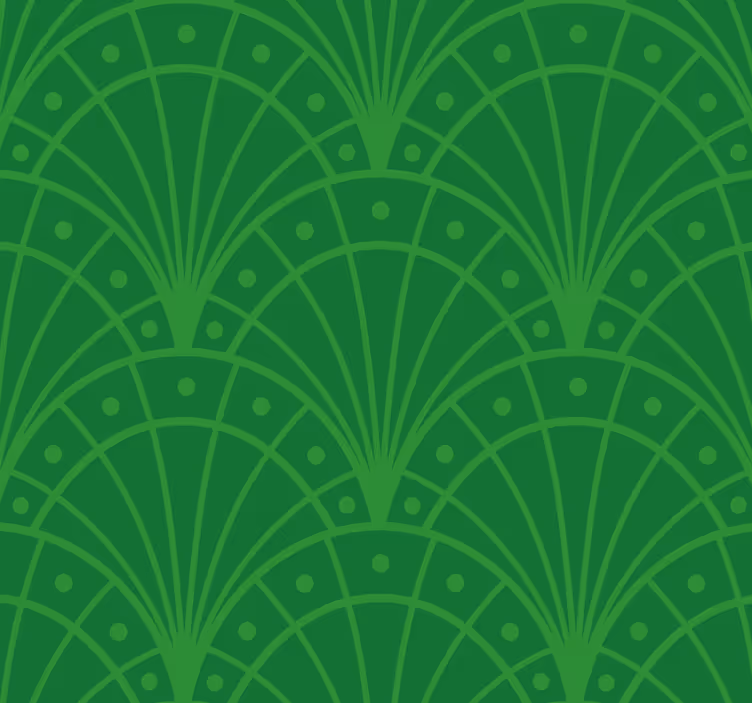 Estor enrollable verde estilo Art Déco - TenVinilo
