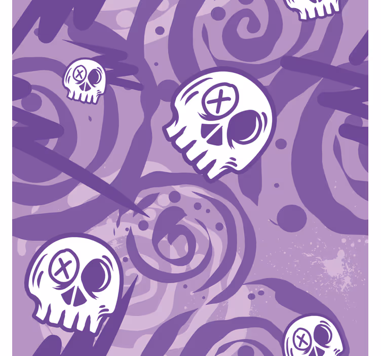 Estor enrollable juvenil calaveras lilas - TenVinilo
