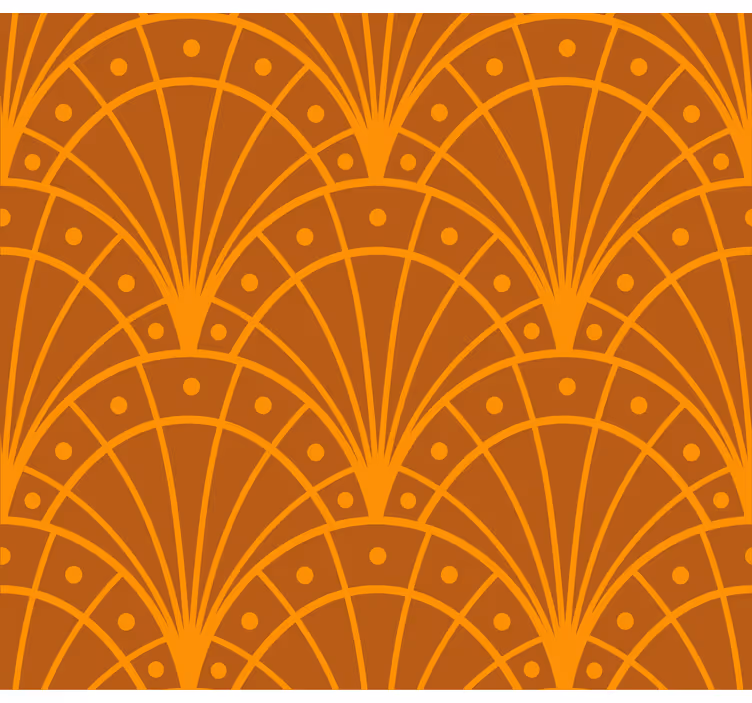 Estor enrollable elegante Art Déco naranja - TenVinilo