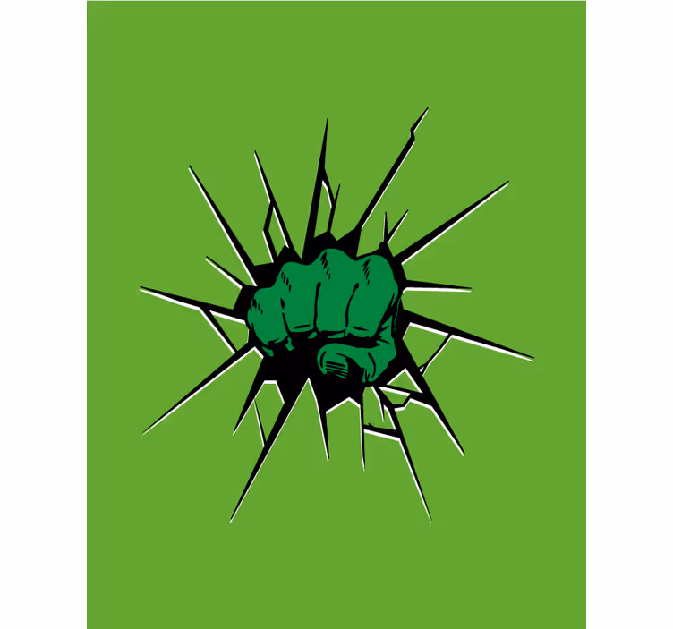 Estor enrollable superhéroe puño verde - TenVinilo