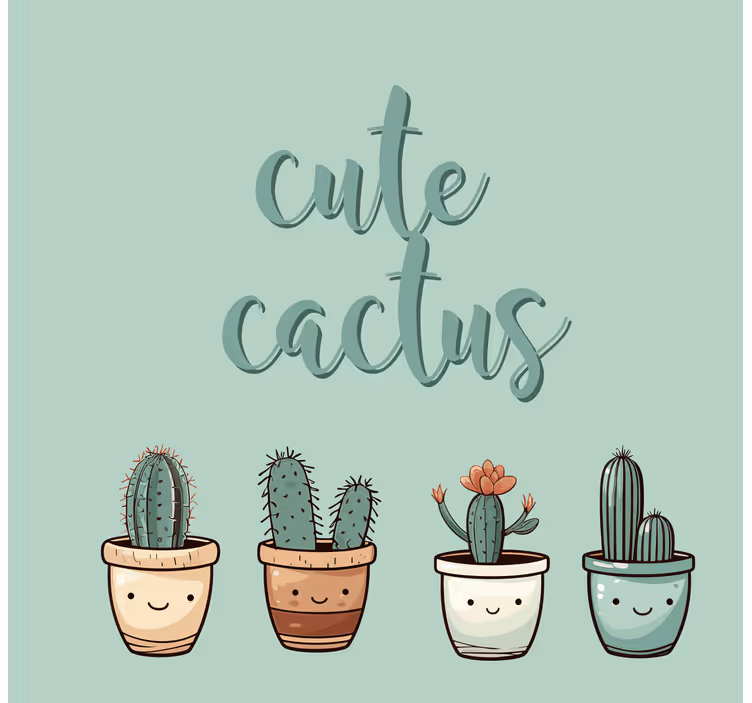 Estor enrollable cocina lindo cactus - TenVinilo
