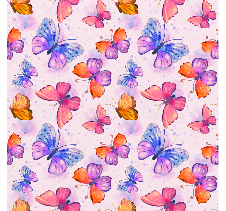 Estor enrollable mariposas acuarela colorida - TenVinilo